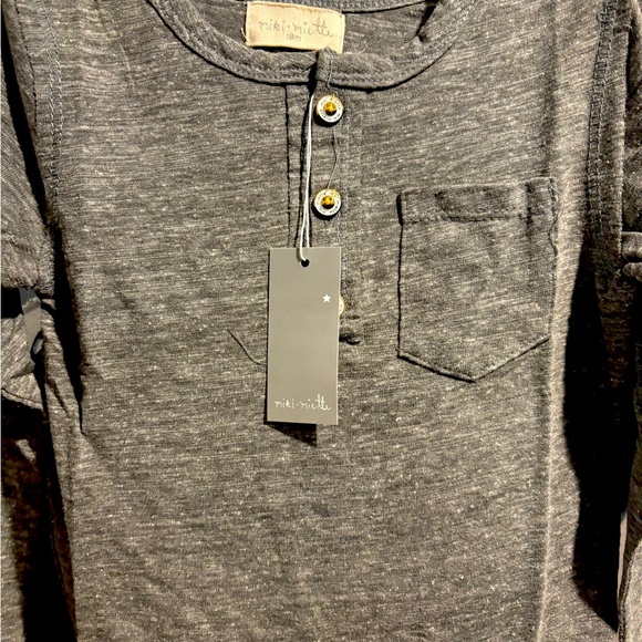 Miki Miette Gray Colored Baby Blouse ~ Size - 18 Months - Picture 5 of 8